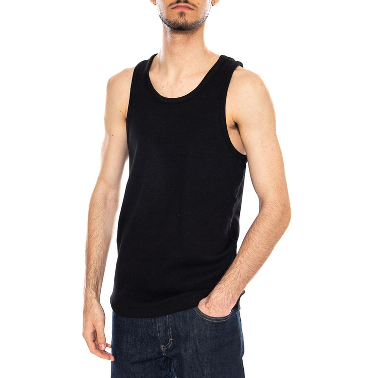 Ribbed Tank Black - Canotta Uomo Nera 112376486 BLK LEE 