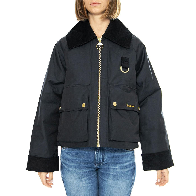 Nora Casual Jacket Dark Navy / Military Brown - Giacca Donna Blu LCA0342-NY91  BARBOUR 