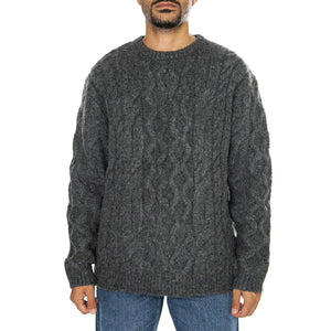Battery Crewneck Sweater Parkside Cable Grey - Maglione Girocollo Uomo Grigio A0708-0017  LEVIS 