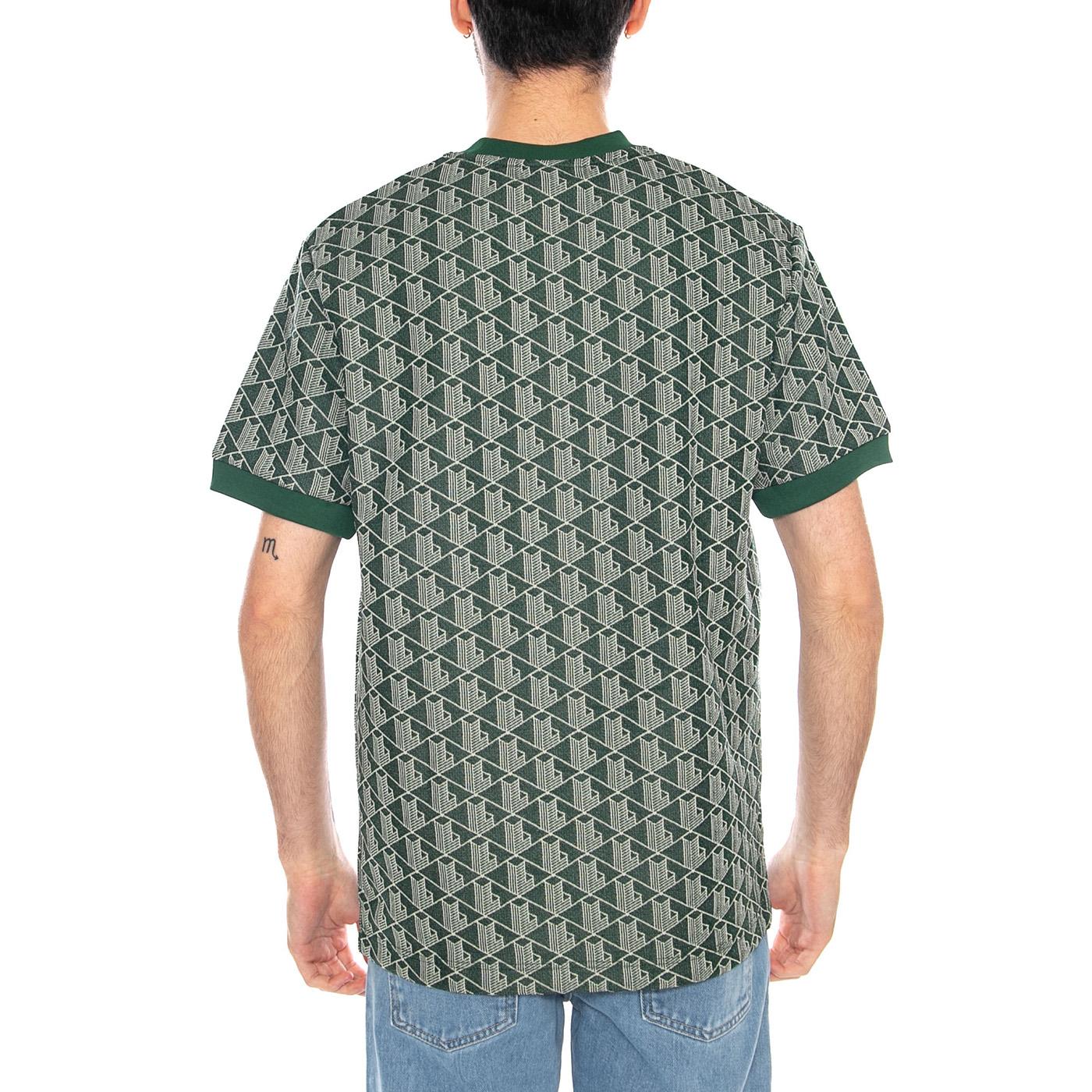 T-Shirt Multi Logo Lacoste - Maglietta Girocollo Uomo Multicolore TH1197 D1R LACOSTE 