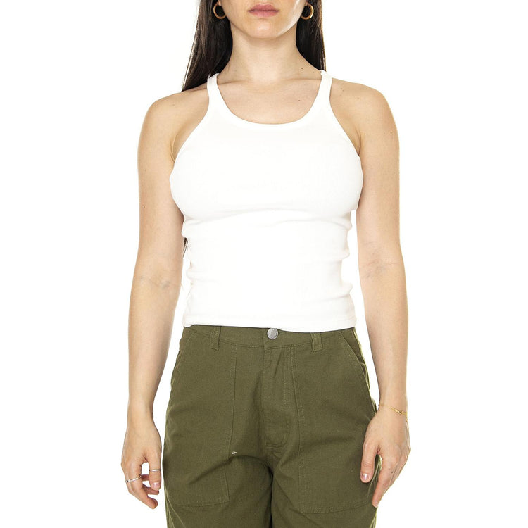 White Harriet Top Snow White - Canotta Donna Bianca WTP00157-SNOW WHITE  THINKING 
