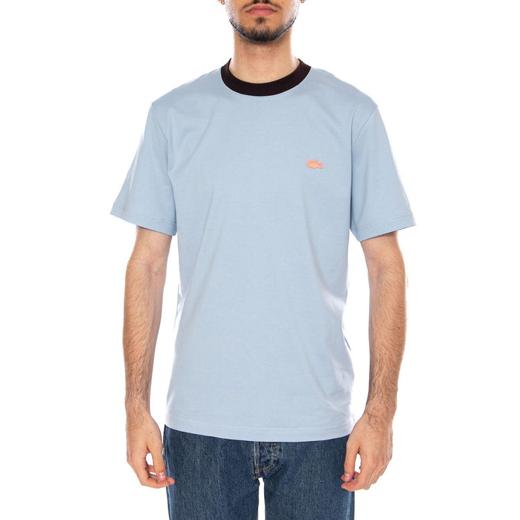 T-SHIRT BLUE - Maglietta Lacoste Girocollo Uomo Azzurra TH2323 HBA LACOSTE 