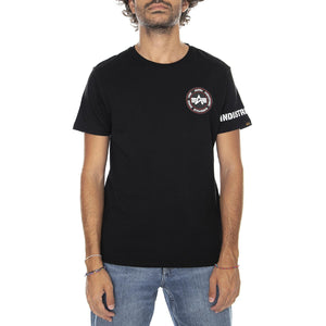 RBF Back Stripe T-Shirt - Black - Maglietta Girocollo Uomo Nera 128534-03  ALPHA INDUSTRIES 