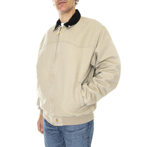 OG Santa Fe Jacket Ammonite / Black Aged Canvas - Giacca Invernale Uomo Beige I031198-0ZI3K  CARHARTT WIP 