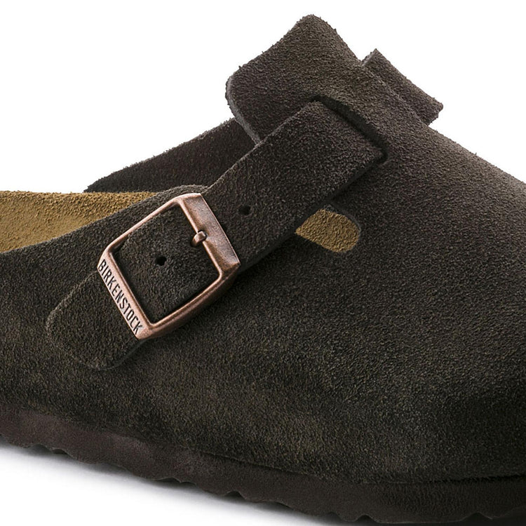 Mens Boston Soft Footbed Mocha Brown Sandals - Narrow Fit 660463  BIRKENSTOCK 