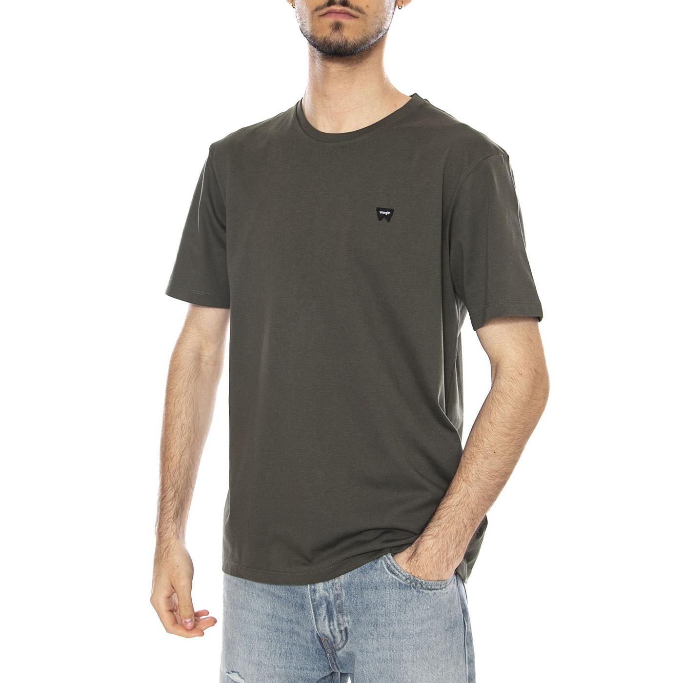 SIGN OFF TEE DEEP DEPTHS - Maglietta Girocollo Uomo Verde 112378011 GRN WRANGLER 