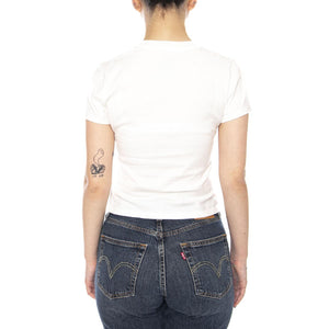 STARMARKED SS BABY TEE WHITE - Maglietta Girocollo Donna Bianca VN000SWB WHT1 VANS 