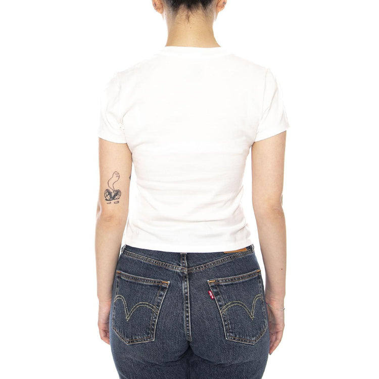 STARMARKED SS BABY TEE WHITE - Maglietta Girocollo Donna Bianca VN000SWB WHT1 VANS 