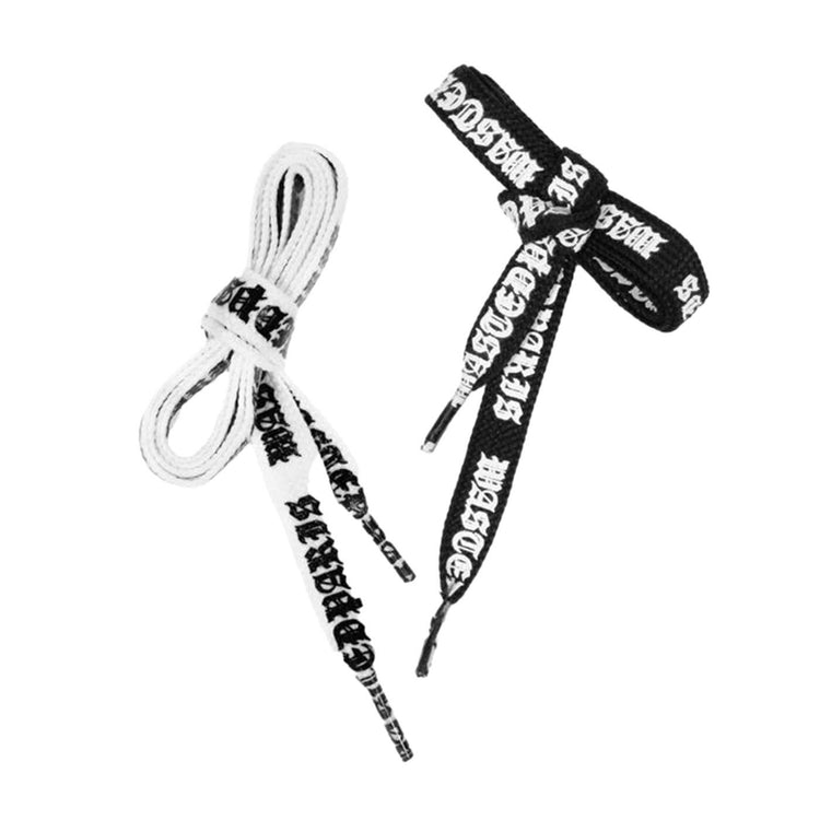 Fat Lace Kingdom Black / White - Lacci Multicolore E09WASKINBKW  WASTED PARIS 