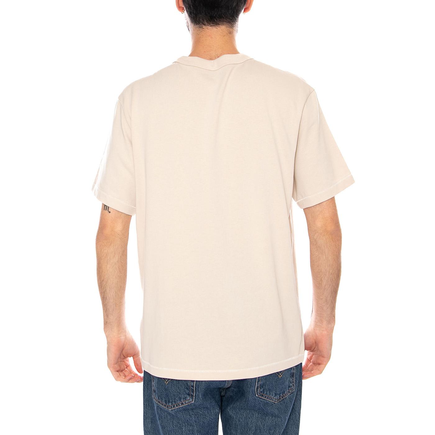 SS Solid Tee Vintage White - Maglietta Girocollo Uomo Bianca 112357430 WHT WRANGLER 
