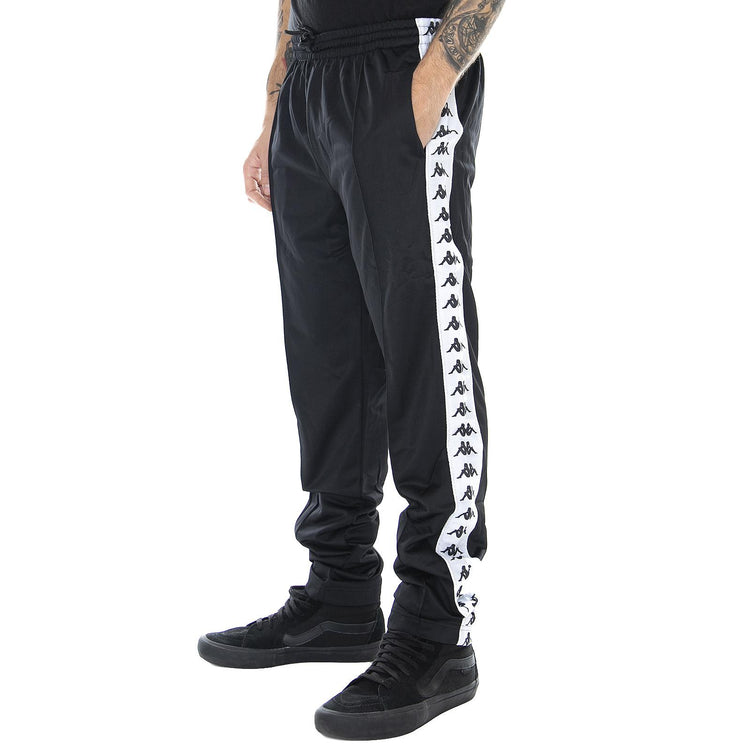 Banda Anniston Slim Sport Trousers -  Black / White - Pantaloni Sportivi Uomo Neri 301EFS0-AE2  KAPPA 
