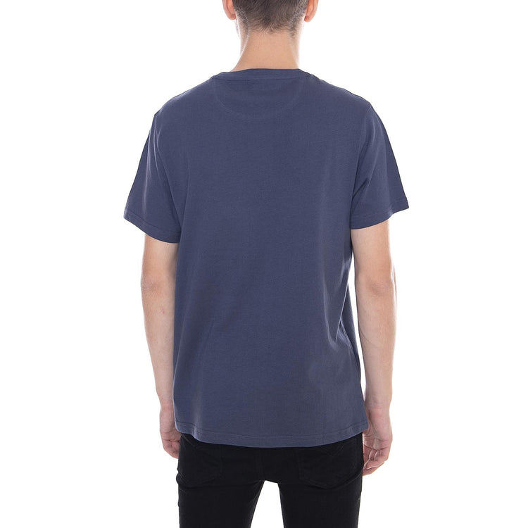 Denny Slim T-shirt - Solid Navy Blue - Maglietta Girocollo Uomo Blu 115412_2  FARAH 