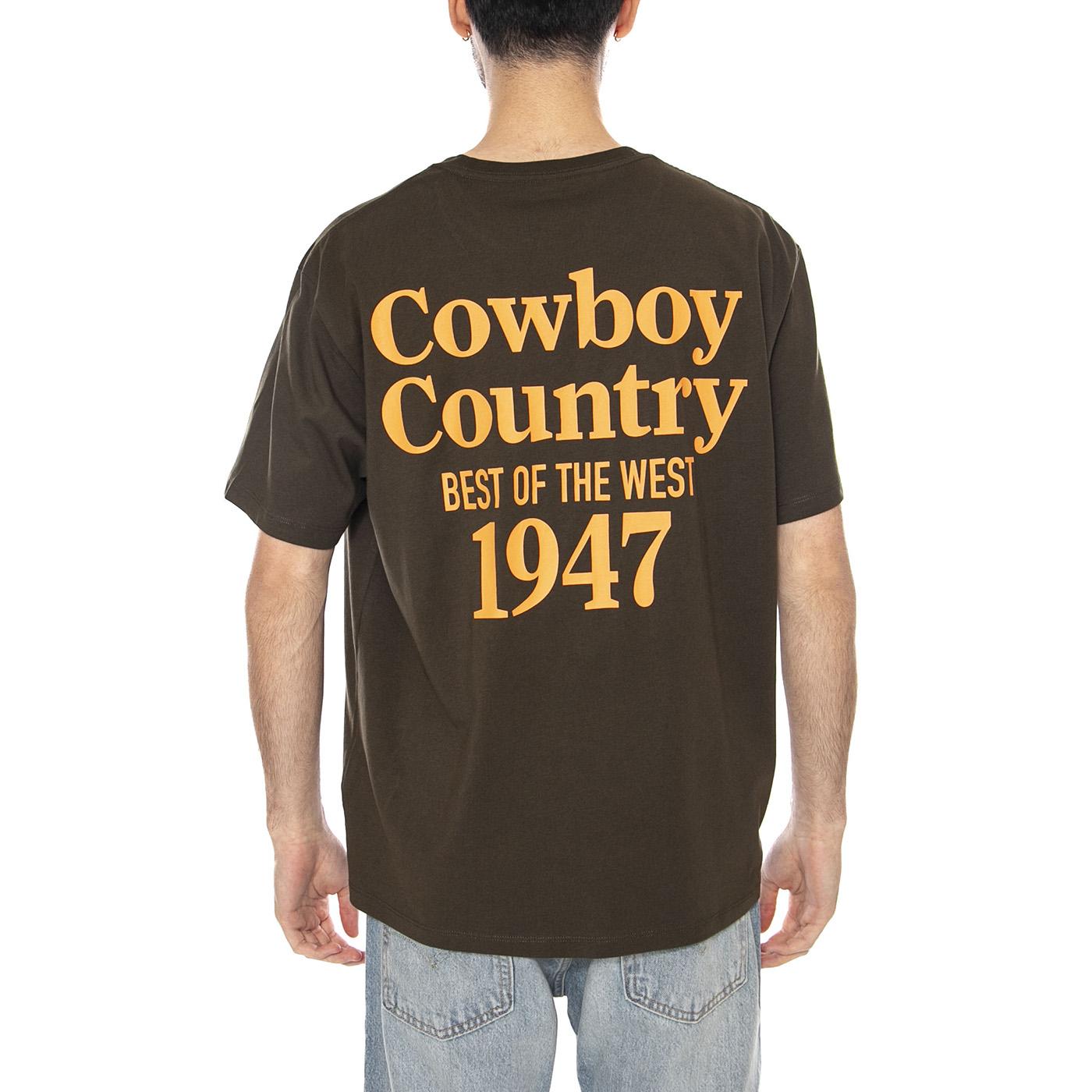VINTAGE TEE WREN - Maglietta Girocollo Uomo Marrone 112378007 BRN WRANGLER 