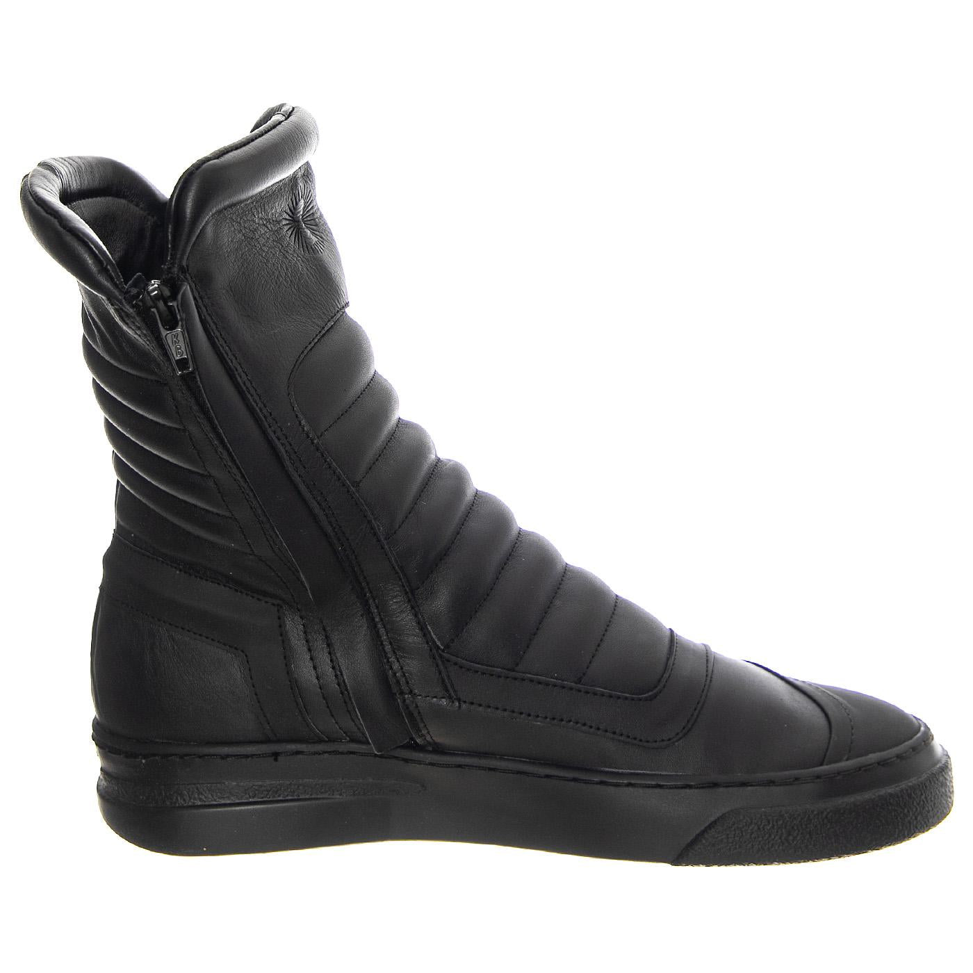 M' Moto Nappa Black / Black Sole - Stivali Uomo Neri BOMMOTO-NAPPA.BKB  BRUNO BORDESE 