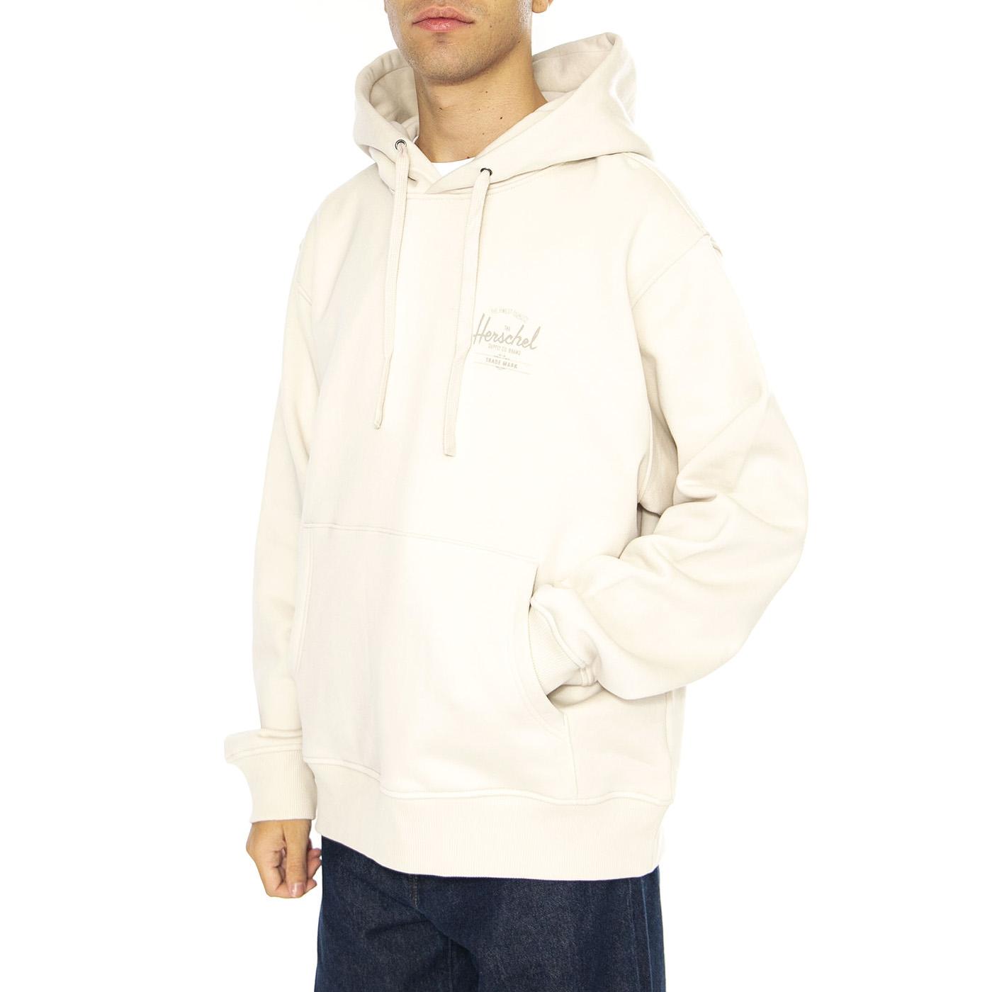Basic Hoodie Men S Moonbeam / Feather Gray - Felpa con Cappuccio Uomo Beige 50289-06317  HERSCHEL 
