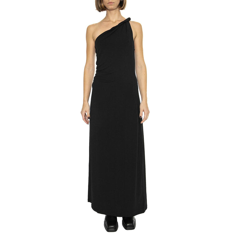 Vestido largo asimétrico negro - Vestito Donna Nero 43W/12200  WILD PONY 