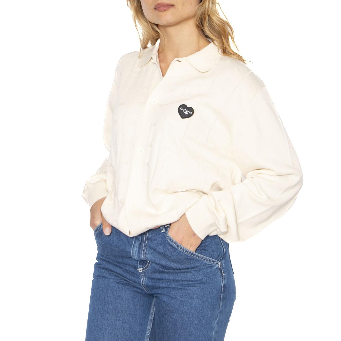 W' Drewe Cardigan Natural - Camicia Donna Bianca I035182.05XX  CARHARTT WIP 