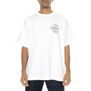 S/S Ablaze T-Shirt White / Black - Maglietta Girocollo Uomo Bianca I033639.00AXX  CARHARTT WIP 