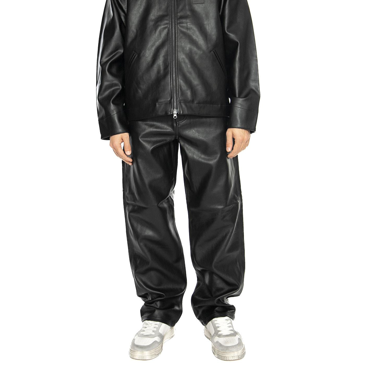 Single Knee Pant Black - Pantaloni Similpelle Uomo Neri I034446.89XX  CARHARTT WIP 