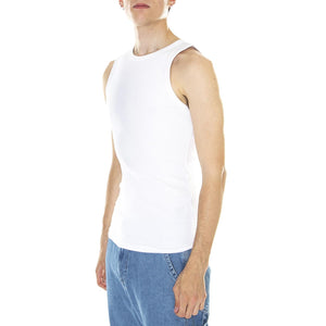 M' X-Fit Rib Tank White - Canotta Uomo Bianca 136561-09  ALPHA INDUSTRIES 