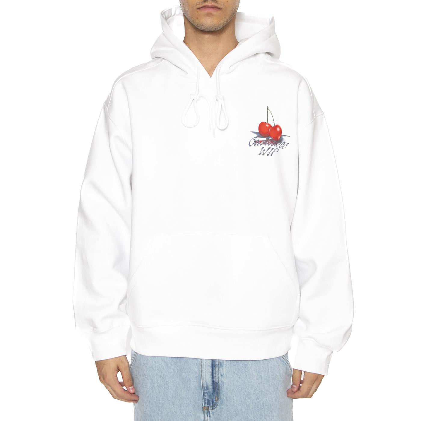 Hooded Jake Garcia Sweat White - Camicia con Cappuccio Uomo Bianca I035191.02XX  CARHARTT WIP 