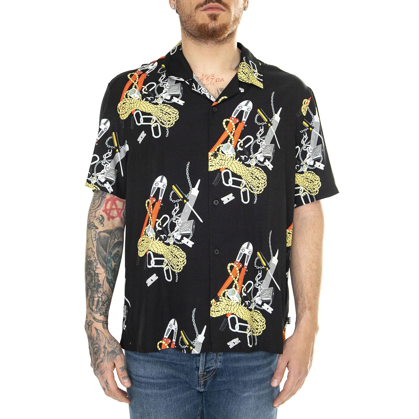 Skidrokyo S/S Resort Top Black - Camicia Maniche Corte Uomo Multicolore BU00201-BLACK  HUF 