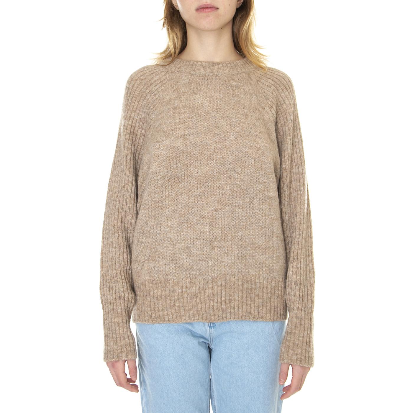 W´s Knit Vanda Oat Alpaca Wool - Maglione Girocollo Donna Beige 330752-034  ELVINE 