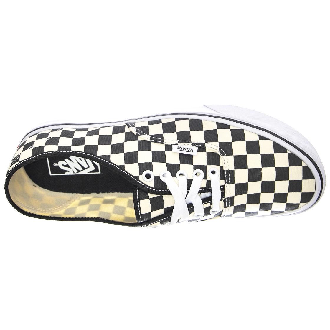 UA Authentic Lite (Checkerboard) - Scarpe Stringate Profilo Basso Uomo Nere / Bianche / Checkerboard VN0A2Z5J5GX1M  VANS 