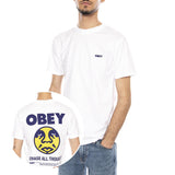Obey Erase All Thought T-Shirt – Herren-T-Shirt mit Rundhalsausschnitt, Weiß