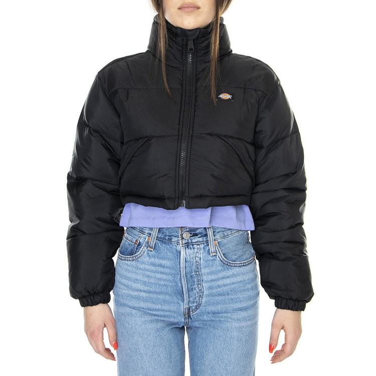 Alatina Cropped Black - Giacca Estiva Donna Nera DK0A4XR8BLK1  DICKIES 