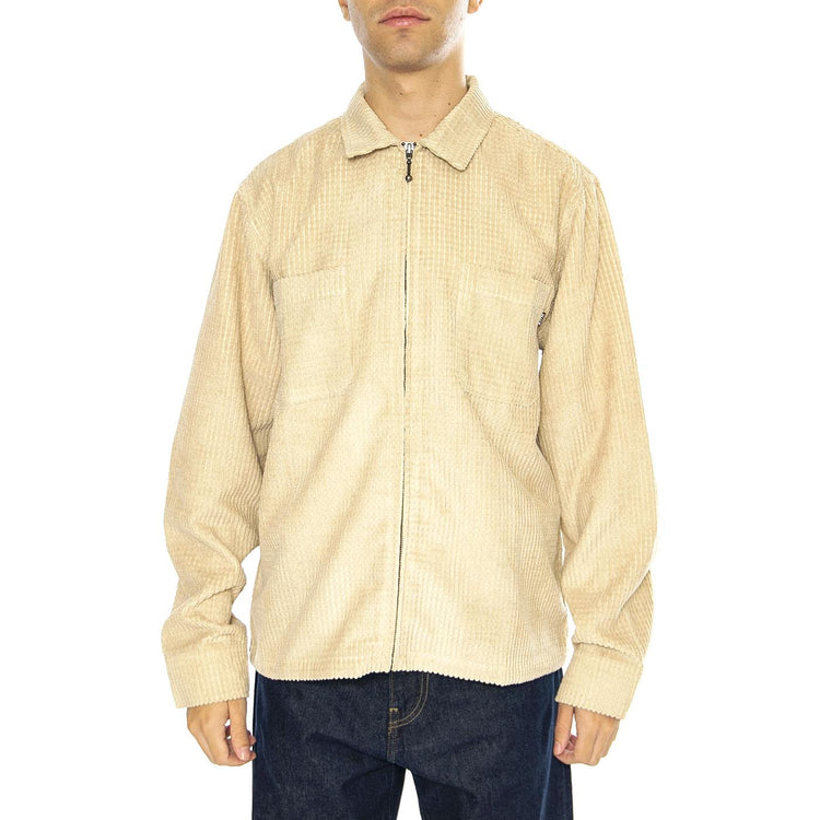 Cornelius Zip Shirt Oatmeal - Camicia Uomo Beige BU00185-OATML  HUF 