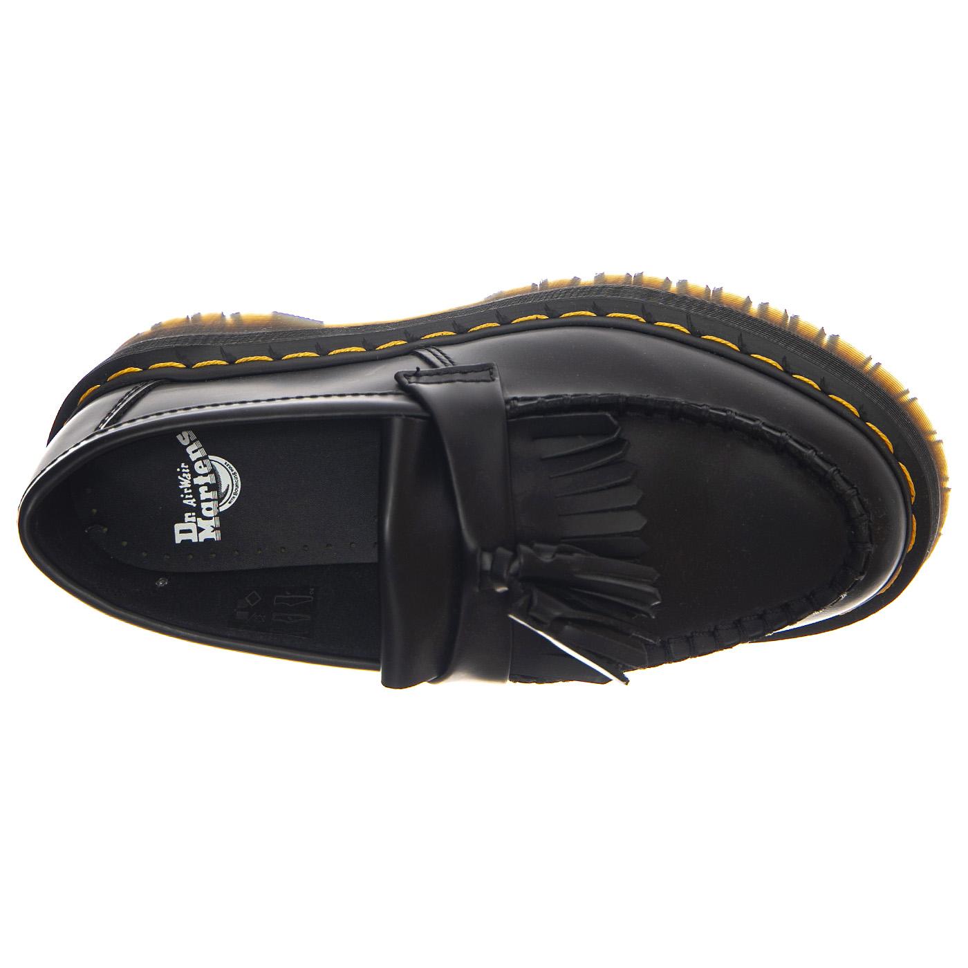 Adrian Quad Platform Loafers - Mocassini in Pelle con Nappe Donna Neri 27989001  DR.MARTENS 