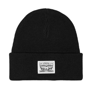 Backpatch Beanie Caviar Black - Berretto Nero 000J4-0003 . LEVIS 