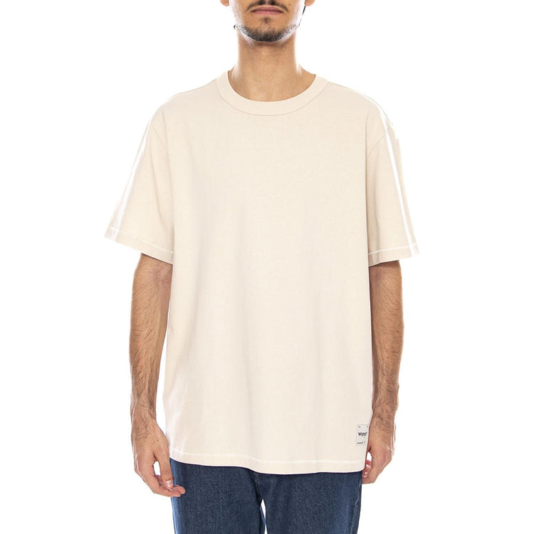 SS Solid Tee Vintage White - Maglietta Girocollo Uomo Bianca 112357430 WHT WRANGLER 