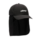Obey Sahara 6 Panel Trail Cap Black - Cappellino mit Visor Schwarz ACCESSORI OBEY