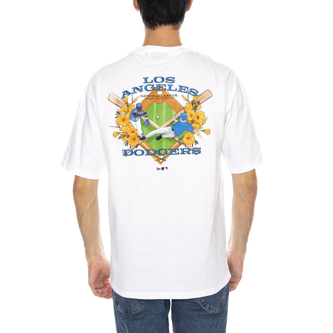 MLB Baseball Graphic OS Tee Los Anglese Dodgers White - Maglietta Girocollo Uomo Bianca 60667851 . NEW ERA 