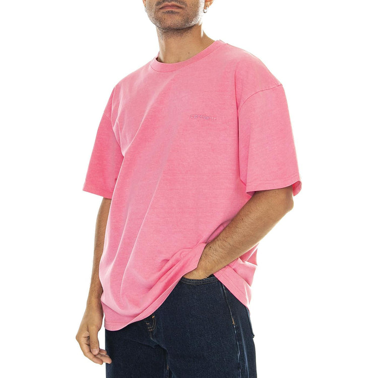 S/S Duster Script T-Shirt Charm Pink garment dyed - Maglietta Girocollo Uomo Rosa I033622.29PGD  CARHARTT WIP 