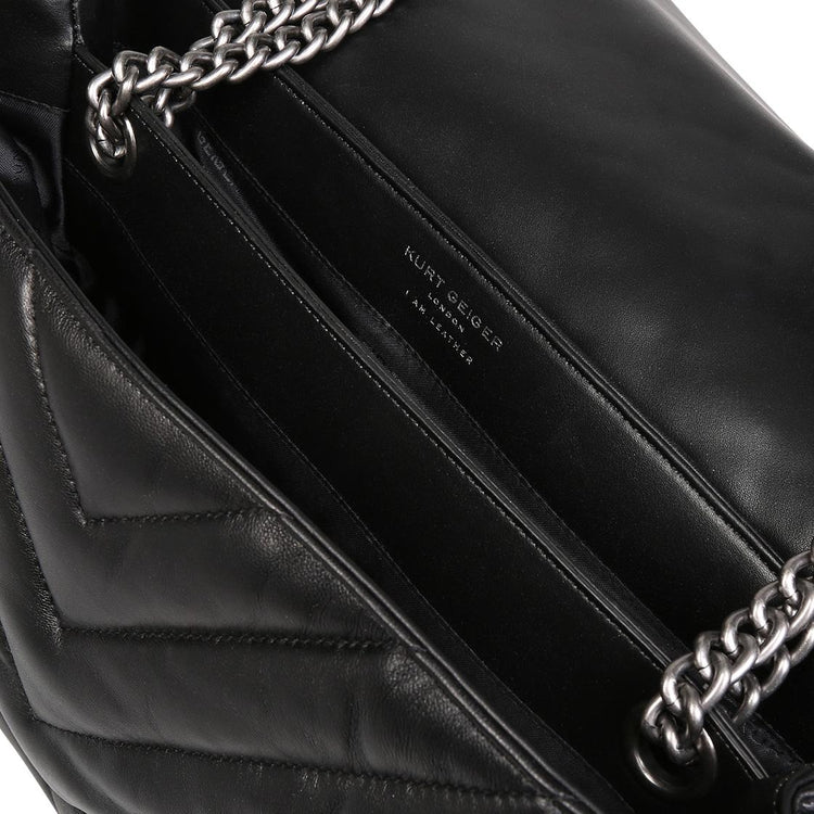 Kensington XXL - Borsa a Tracolla in Pelle Nera KGA1100500109-00  KURT GEIGER 