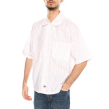 Venedocia Stripe Shirt White Stripe - Herren Kurzarmhemd Weiß DICKIES