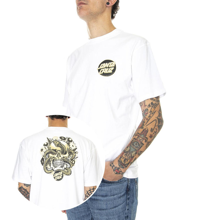 Botanic Skull T-Shirt White - Maglietta Girocollo Uomo Bianca SCA-TEE-8411  SANTA CRUZ 