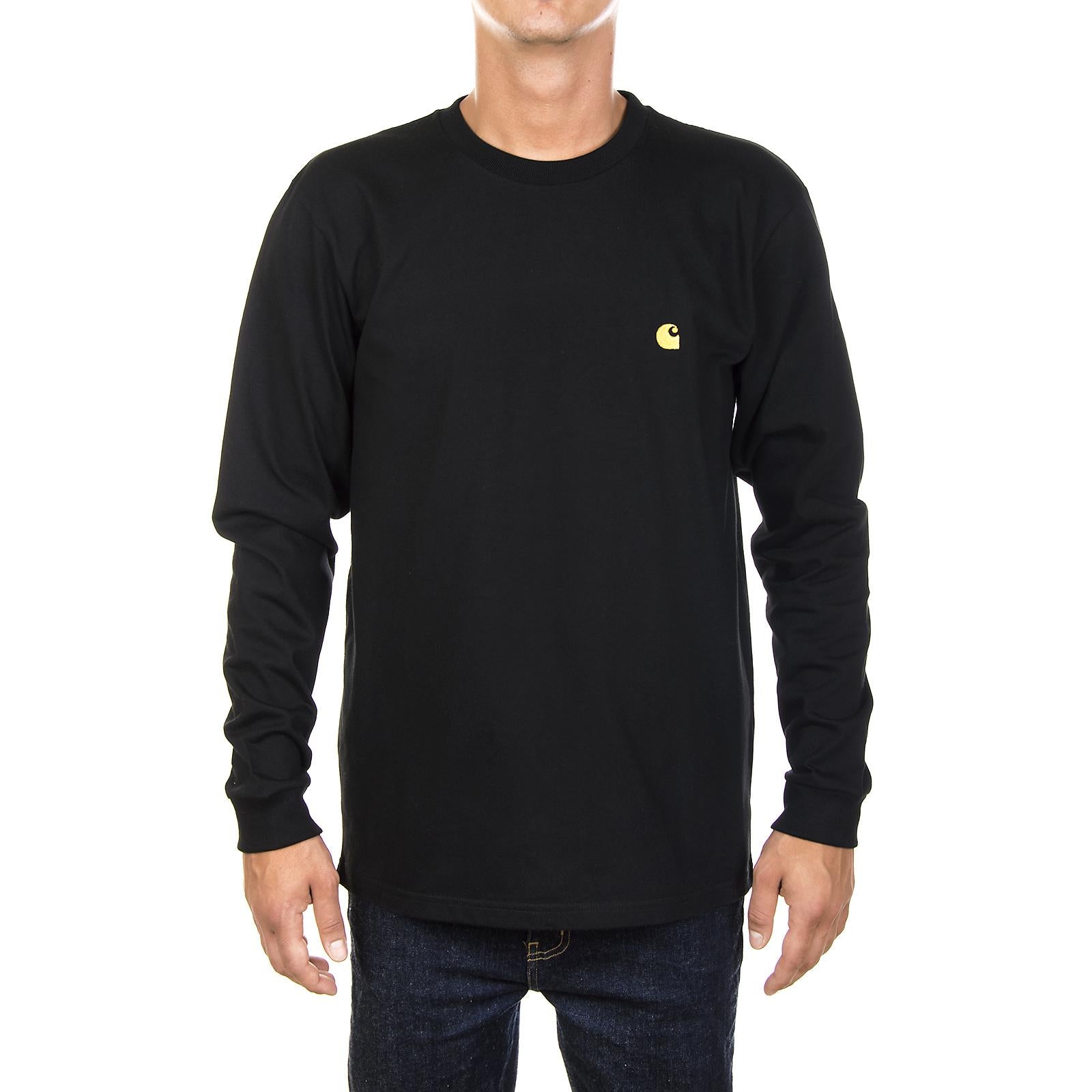 L/S CHASE T-SHIRT 100% Cotton Single Jersey, 238 g/m? Black / Gold I022923.89.90.03  CARHARTT WIP 