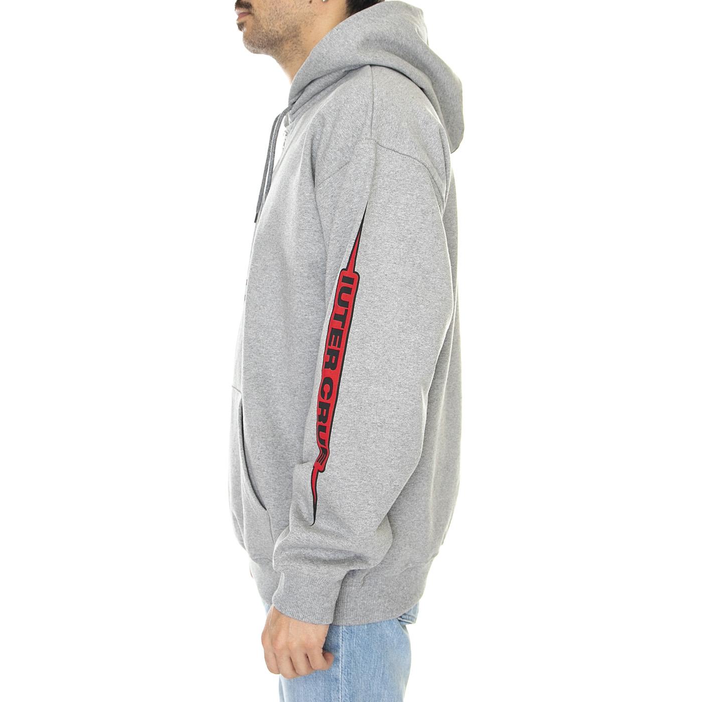 Willy Hoodie Light Grey - Felpa con Cappuccio Uomo Grigia 23SISH51-LIGHT GREY  IUTER 