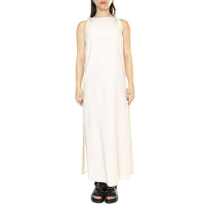 Vestido Largo Satinado Tirantes Blanco - Abito Donna Bianco 41W/11226 . WILD PONY 