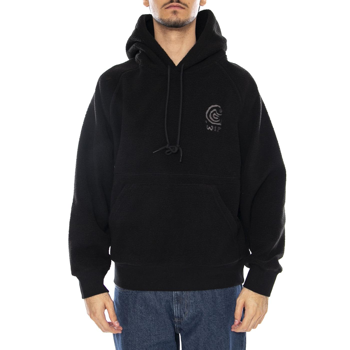 Hooded Helix Sweat Black / Porphyry - Felpa con Cappuccio Uomo Nera I035598.39SXX  CARHARTT WIP 