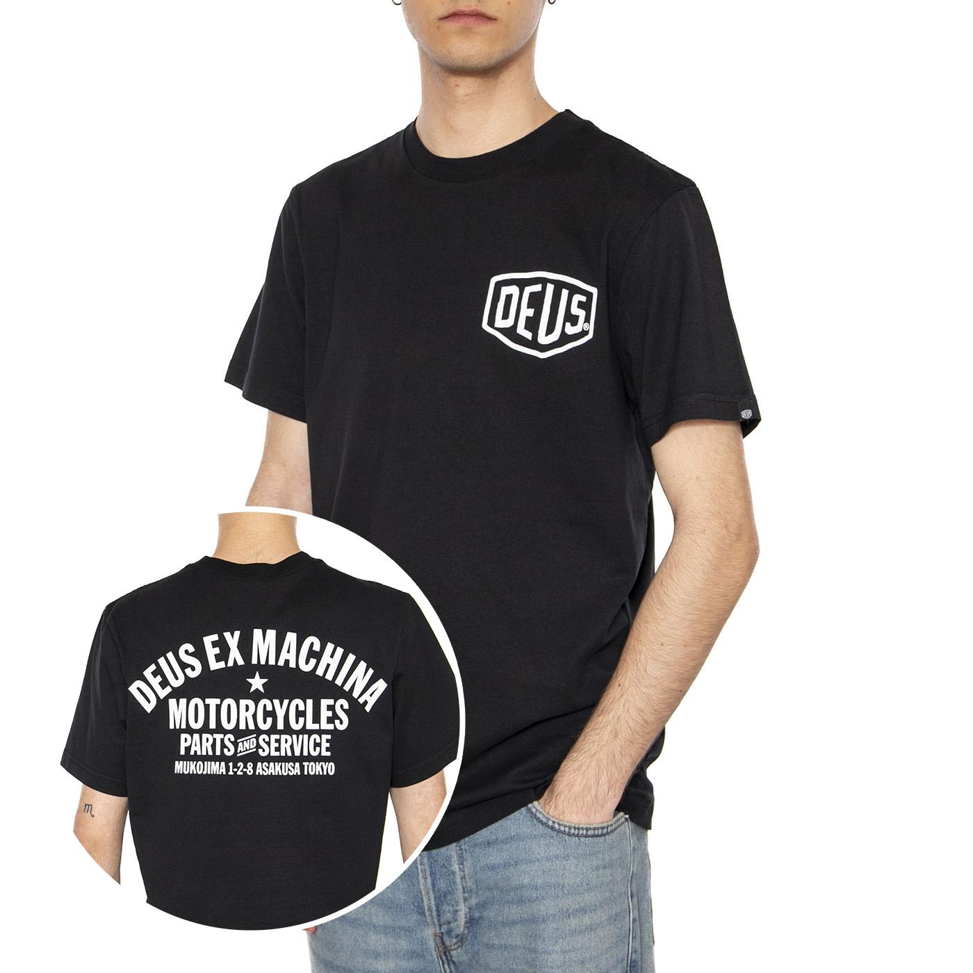 Tokyo Address Black  Maglietta Girocollo Uomo Nera T_DMW41808R_BLK  DEUS EX MACHINA 