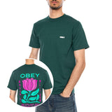 OBEY IN BLOOM TEE RAINFOREST - T-Shirt Rundhals Herren Grün Herren OBEY
