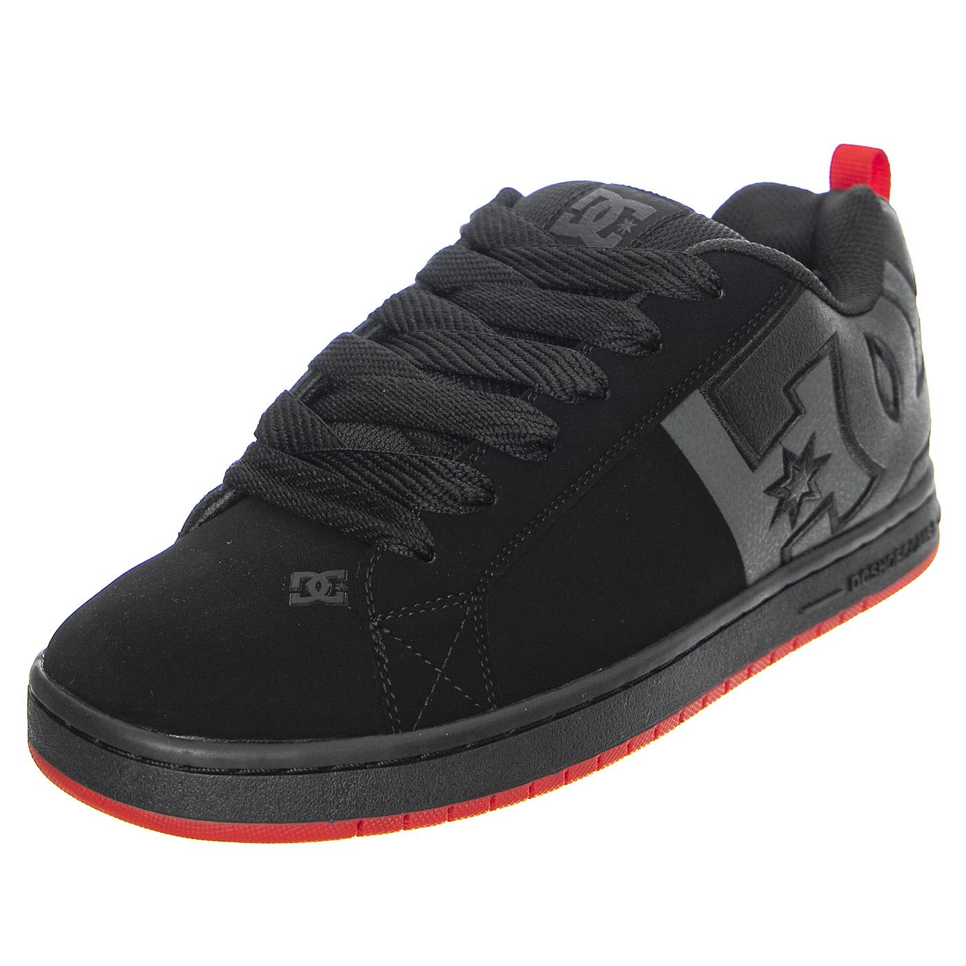 M' Court Graffik Black / Grey / Red - Scarpe Stringate Profilo Basso Uomo Nere US 12 ADYS100442  DC 