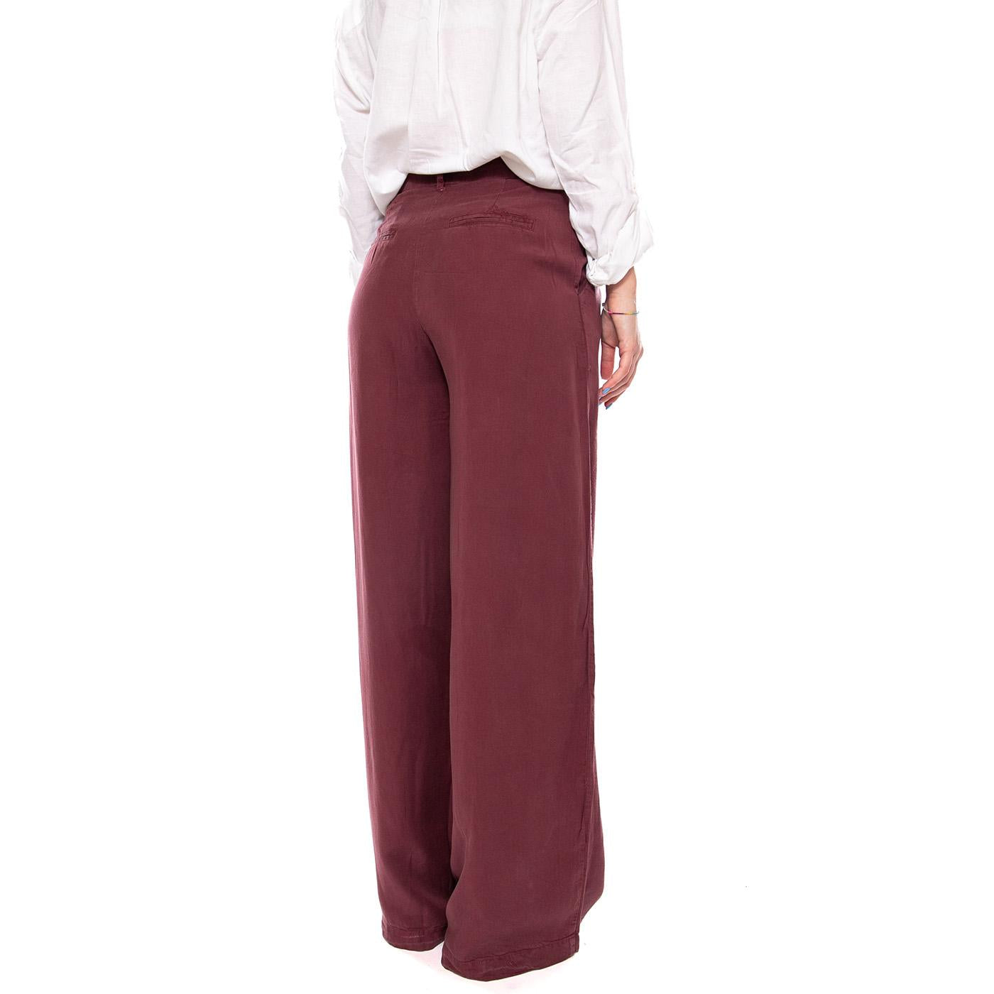 PANTALÓN WIDE LEG MARRÓN - Pantaloni Larghi Donna Marroni 61W/41233 BRW WILD PONY 