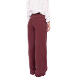 PANTALÓN WIDE LEG MARRÓN - Pantaloni Larghi Donna Marroni 61W/41233 BRW WILD PONY 