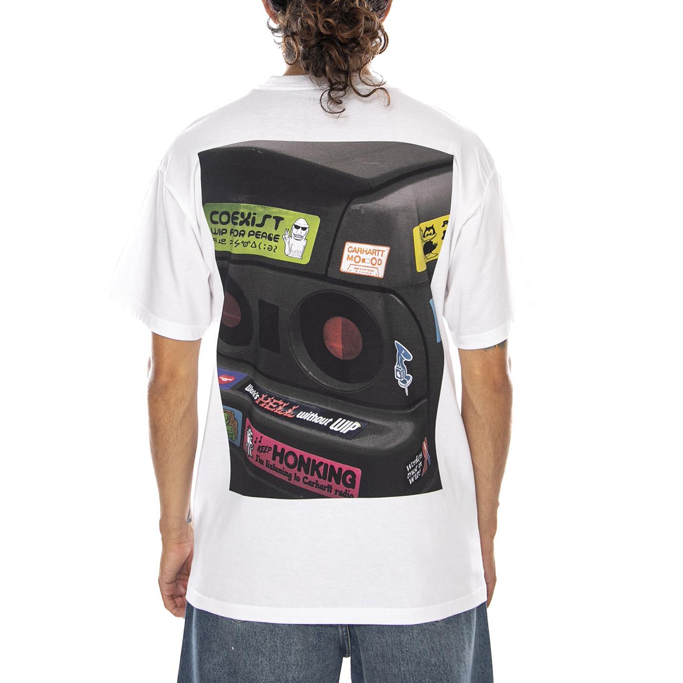 S/S BUMPER CAR T-SHIRT WHITE - Maglietta Girocollo Uomo Bianca I036888 02XX CARHARTT WIP 